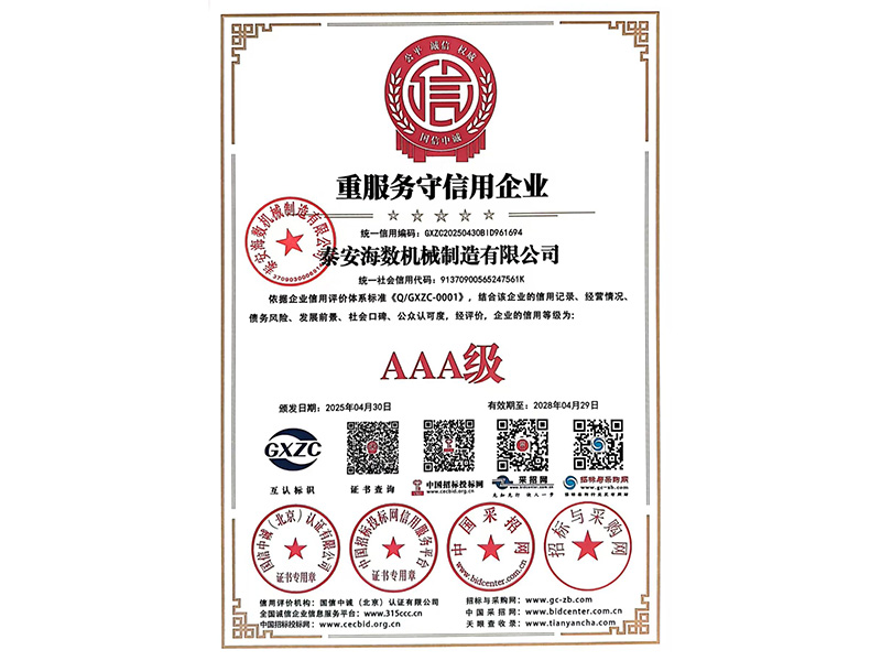 重服務守信用企業